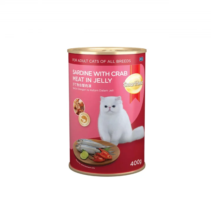 Kedi Konservesi Jöle İçinde Yengeç Çubuklu Sardalya 400 gr