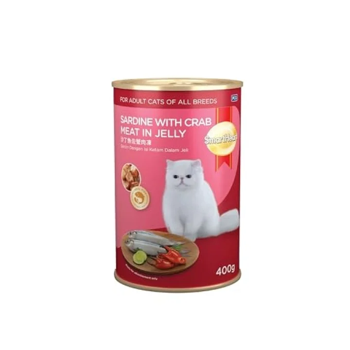 Kedi Konservesi Jöle İçinde Yengeç Çubuklu Sardalya 400 gr