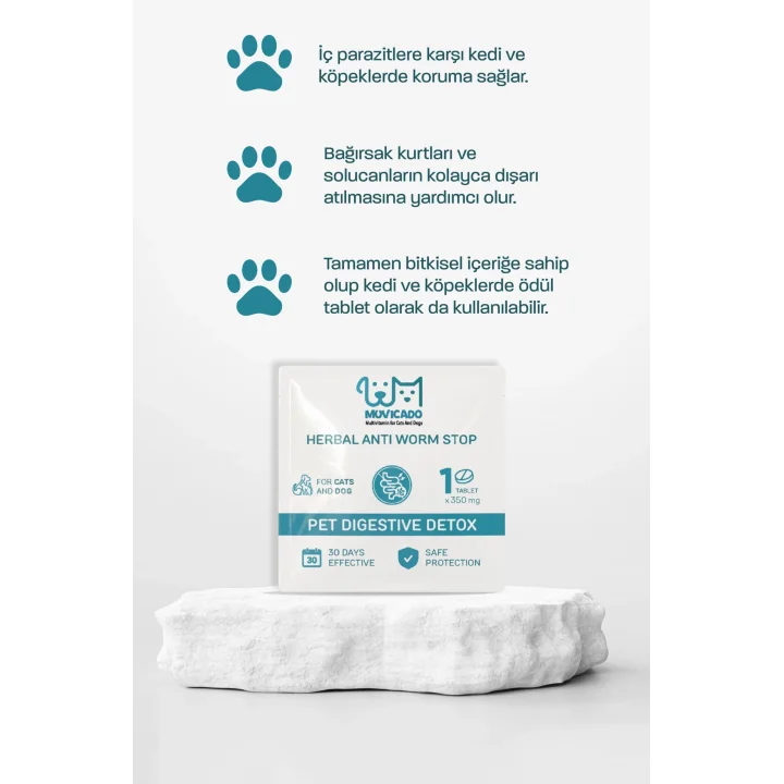 Kedi Köpek Worm Stop İç Dış Parazit Damla Tablet Seti