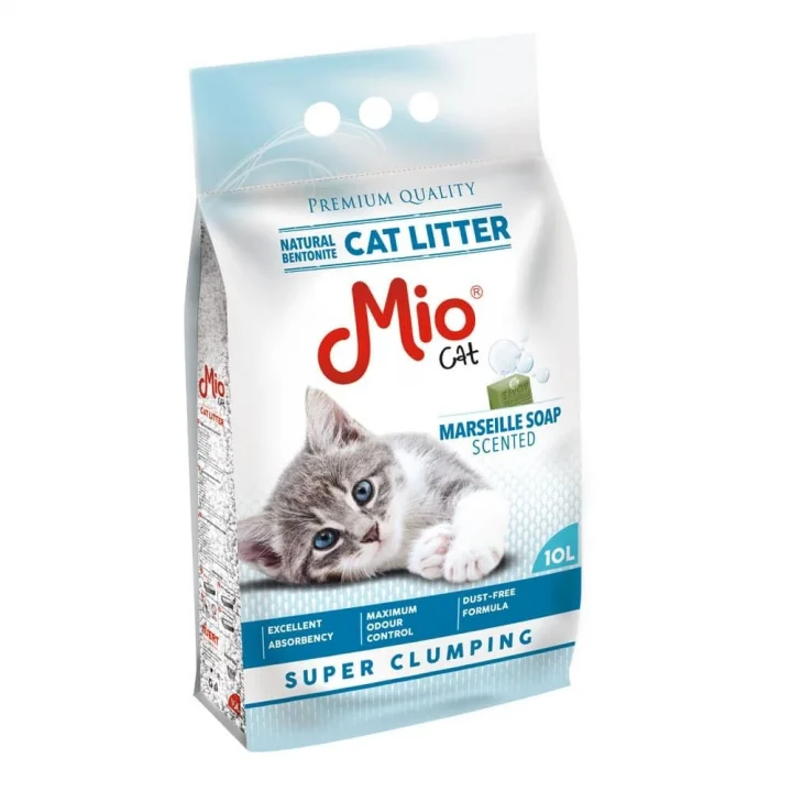 Kedi Kumu, 10 lt. Marsilya Sabun Kokulu Bentonit, Kalın