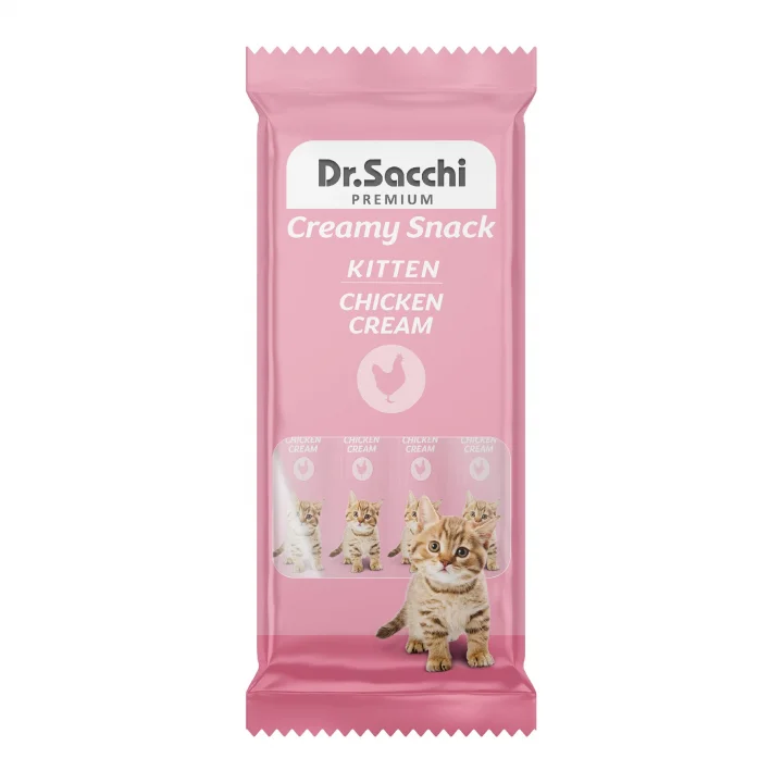 Kedi Ödül Sıvı Kitten Chicken Kedi Maması 4lü