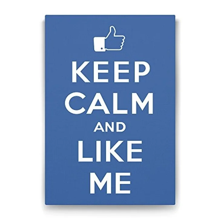 Keep Calm And Like Me Tablosu - 100x140cm