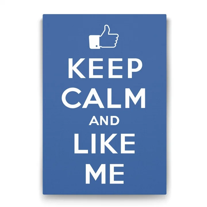 Keep Calm And Like Me Tablosu - 100x140cm