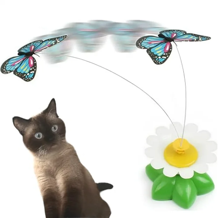 ® Kendi Kendine Dönen Kelebek İnteraktif Kedi Oyuncağı