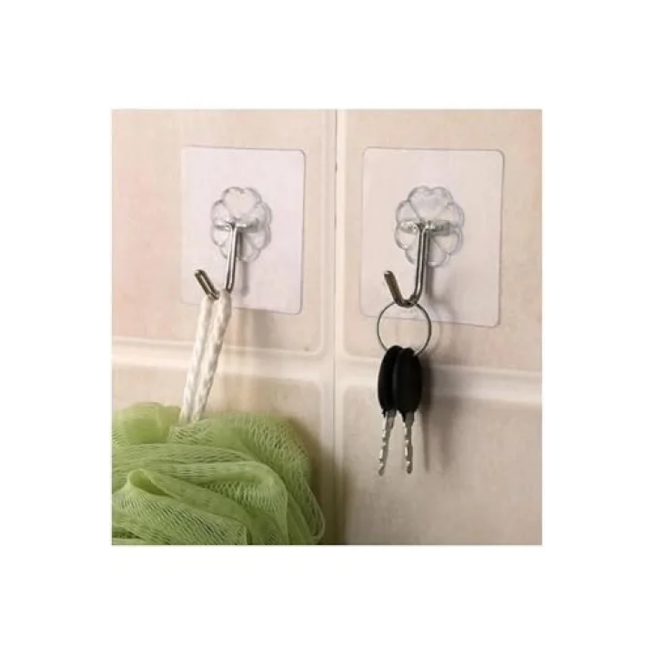 Kendinden Yapışkanlı Şeffaf Askı 5 Li Set Banyo Mutfak Askısı