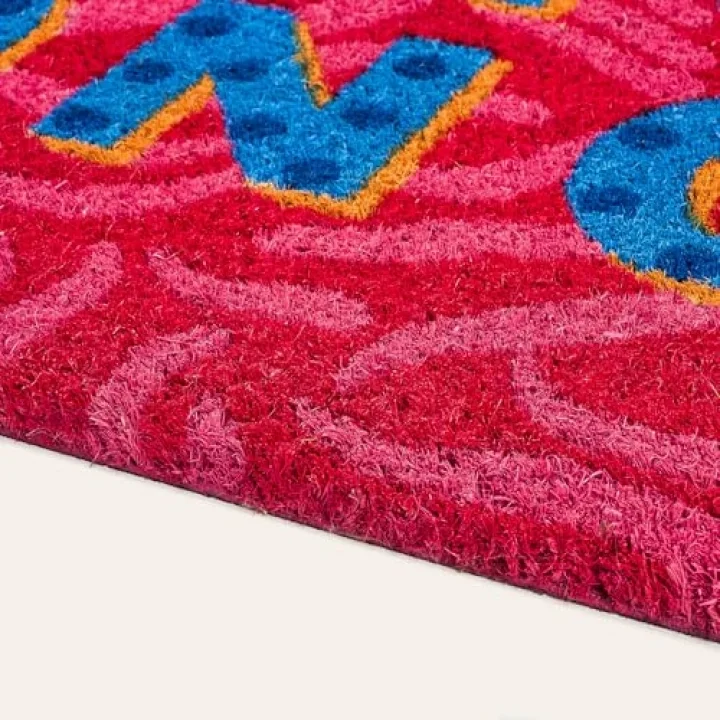 Kerala Kırmızı Coir Kapı Önü Paspası 45x75 Cm