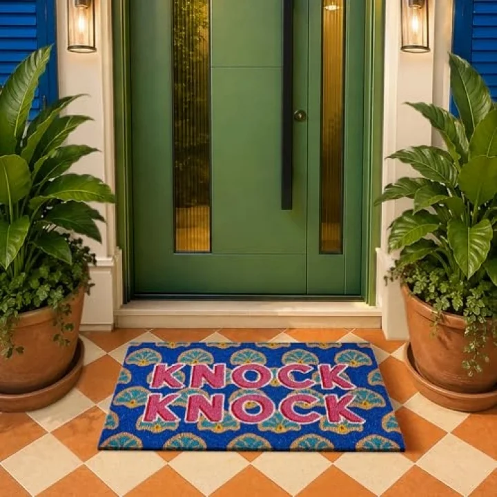 Kerala Mavi Coir Kapı Önü Paspası 45x75 Cm