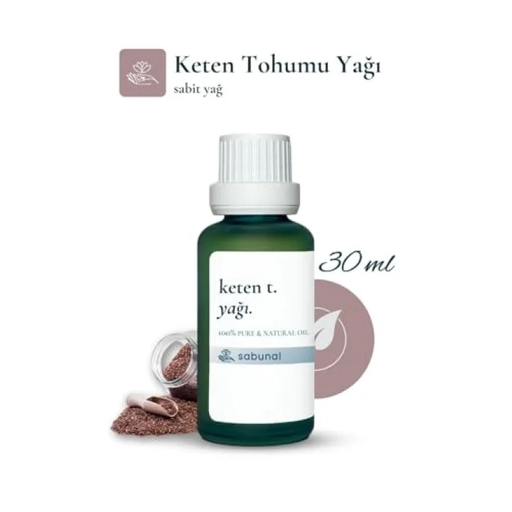 Keten Tohumu Yağı 30 ml - Cilt Nemlendirici ve Sebum Dengeleyici