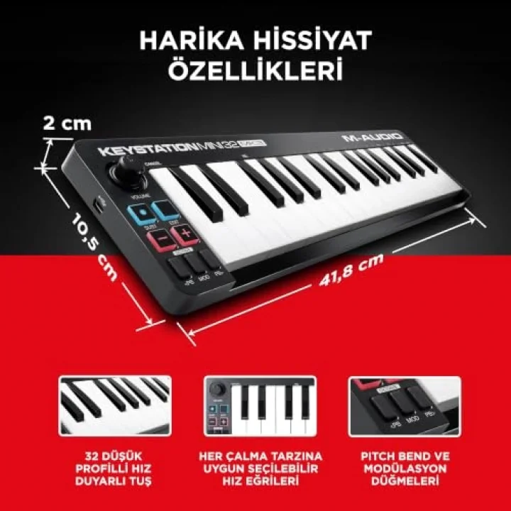 Keystation Mini 32 MK3 USB MIDI Kontrolör