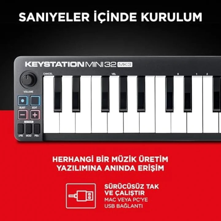Keystation Mini 32 MK3 USB MIDI Kontrolör