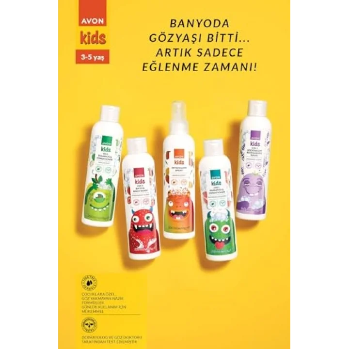 Kids 2 si 1 Arada Çocuklar İçin Elma Kokulu Şampuan ve Saç Kremi 200 Ml.