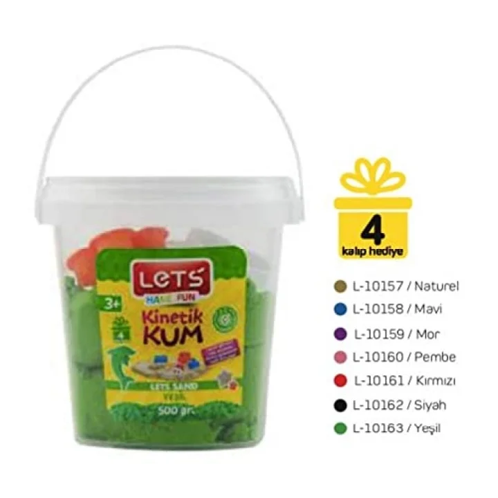 Kinetik Kum 500 gr. Siyah Plastik Kutu