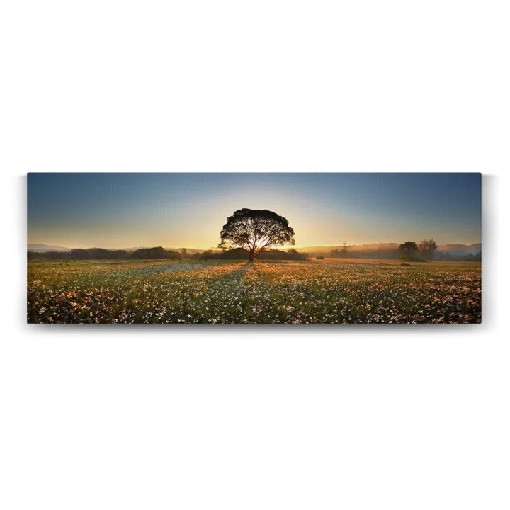 Kır Çiçekleri Ağaç Tablosu- 180x60cm