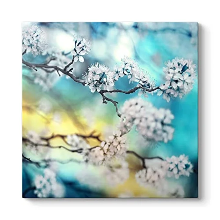 Kiraz Çiçeği Dalı Tablosu 60 x 60