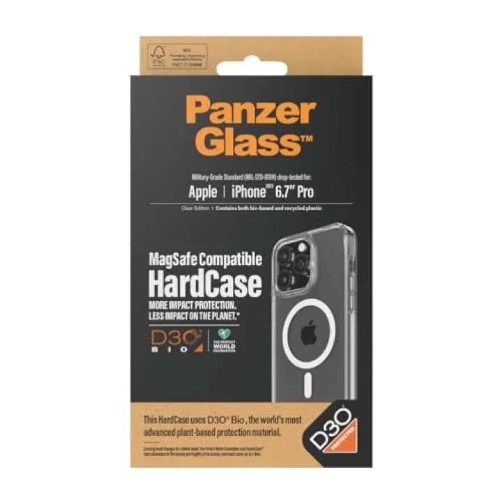 Kırılmaz cam - iPhone 15 Pro Max HardCase MagSafe D3O