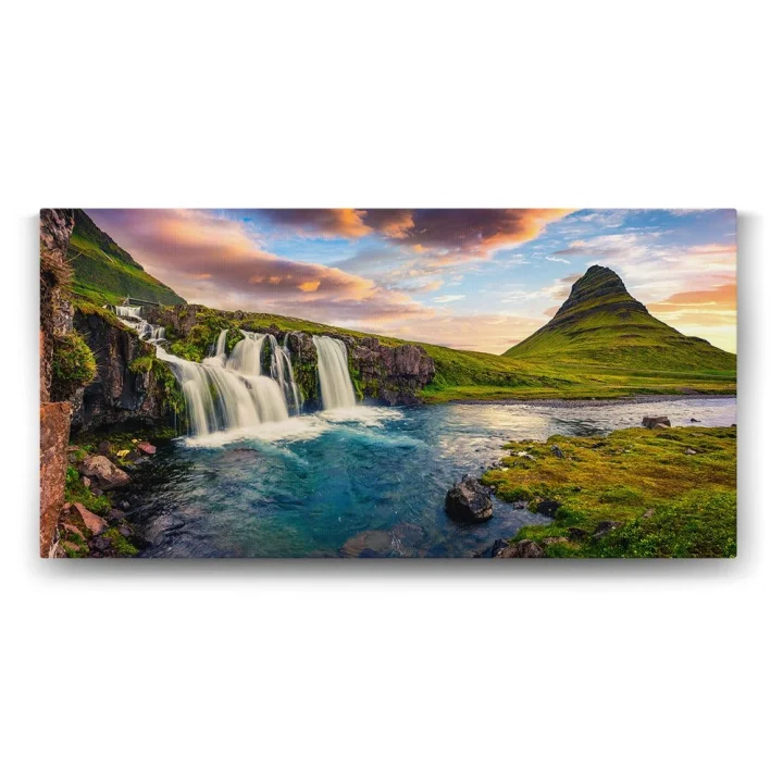 Kirkjufellsfoss Şelalesi Tablosu - 160x80cm
