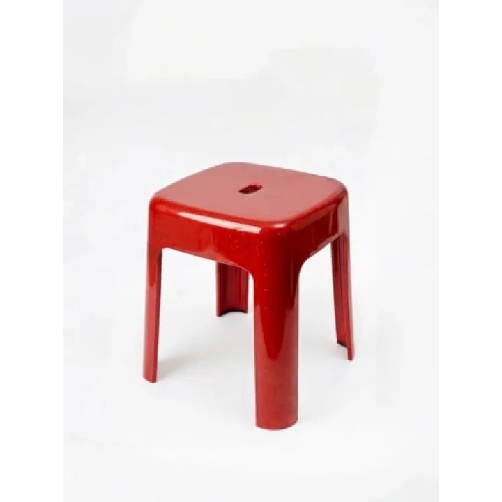 Kırmızı Plastik Alaska Model Sağlam Tabure 36x36x46cm