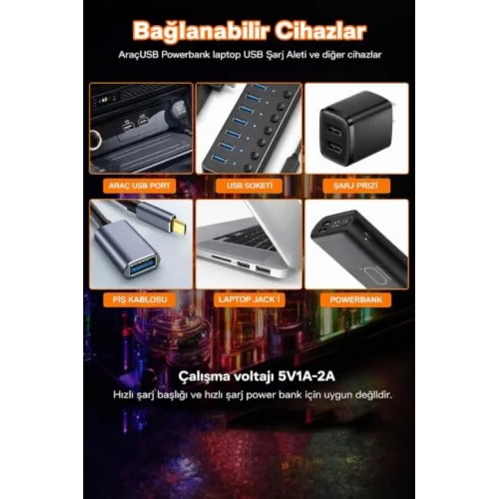 Kırmızı USB LED Gece Lambası, Cam Tüp, Dokunmatik, Mini Taşınabilir, Dim Edilebilir
