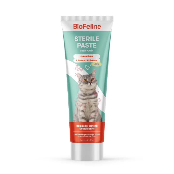Kısır Kediler İçin Multivitaminli Malt Macun 100g ve Sterile Paste