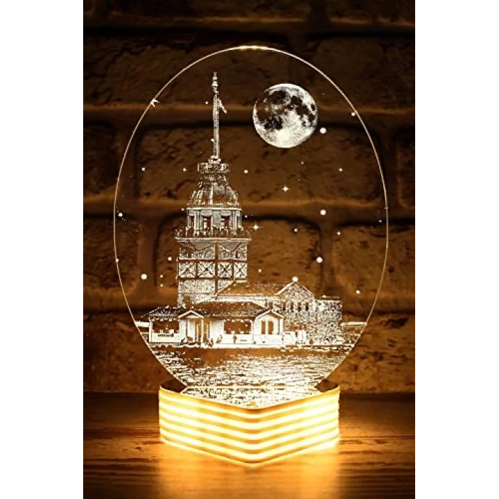 Kız Kulesi Lamba 3D Led Lamba GÜNIŞIĞI