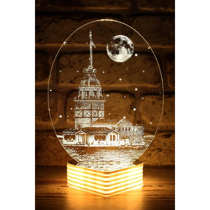 Kız Kulesi Lamba 3D Led Lamba GÜNIŞIĞI