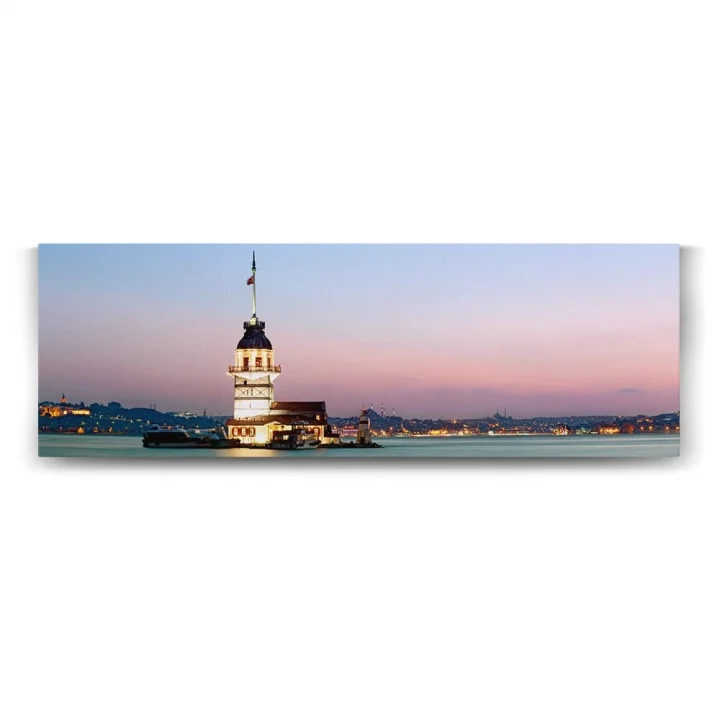 Kız Kulesi Panorama Manzara Tablosu - 180x60cm