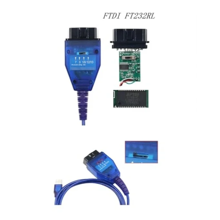 KKL VAG FiatEcuScan ECU Tarama OBD2 Car Auto Tanı Teşhis Cihazı FT232 Çipli Switchli