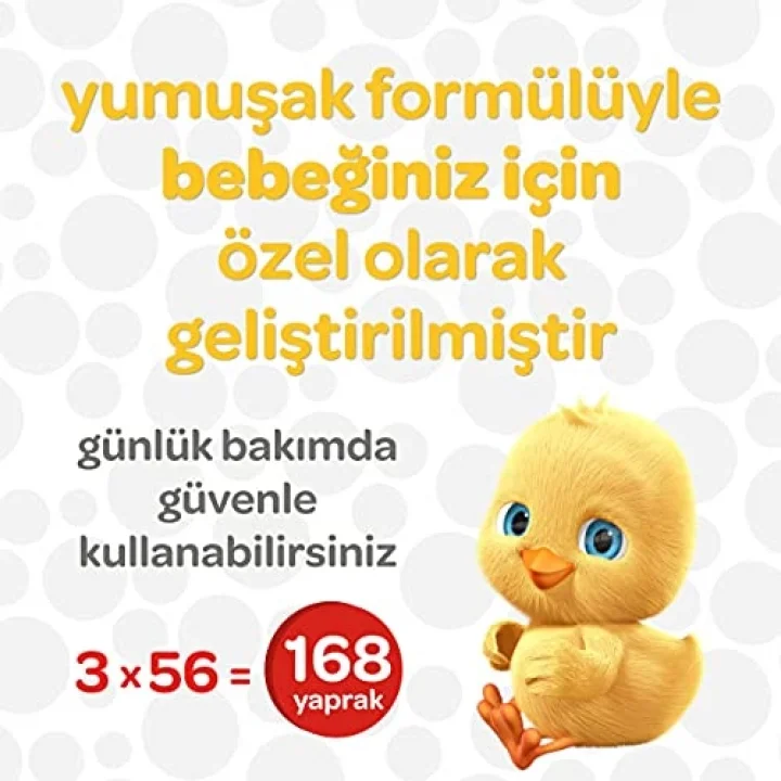 Klasik Islak Havlu 3lü Paket (3 x 56 Adet)