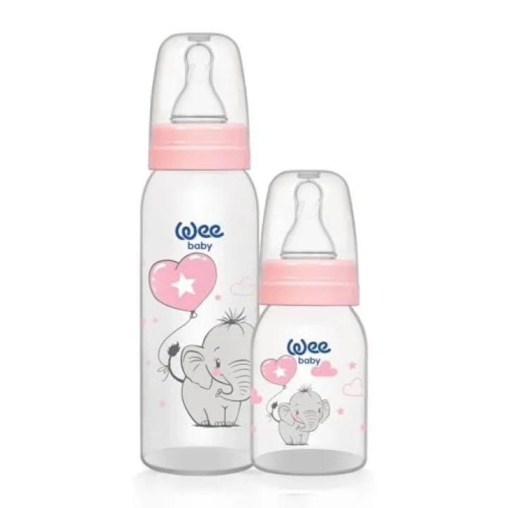 Klasik PP Biberon Seti 125 ml + 250 ml Pembe 0-6 Ay