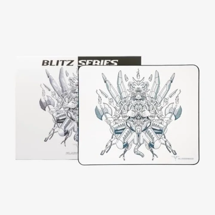 Klasse Blitz Speed Series 480x400x4 mm E-Sports Gaming Oyuncu Mouse Pad (G-Bear White)