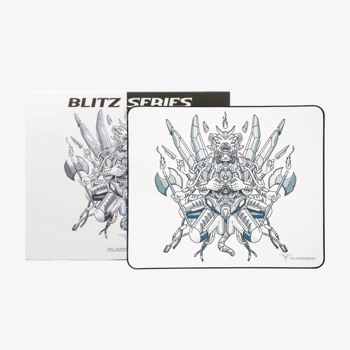Klasse Blitz Speed Series 480x400x4 mm E-Sports Gaming Oyuncu Mouse Pad (G-Bear White)