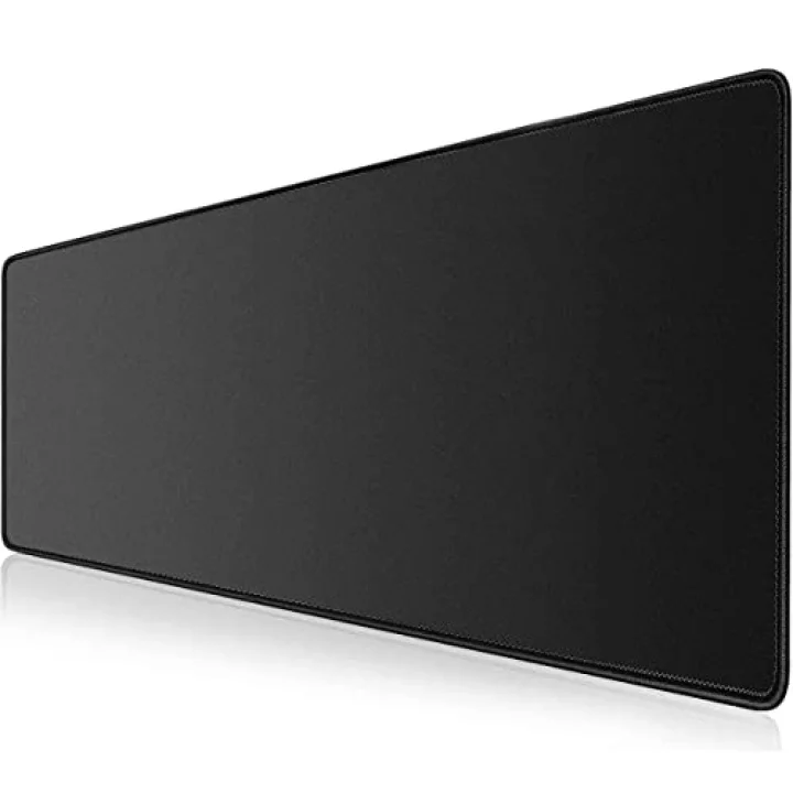 Klasse Pro Black Edition - Dikişli Kenar 70x30, 90x40, 100x50 ve 120x60 cm Oyuncu Gaming Mouse Pad (Siyah, 90x40 cm)