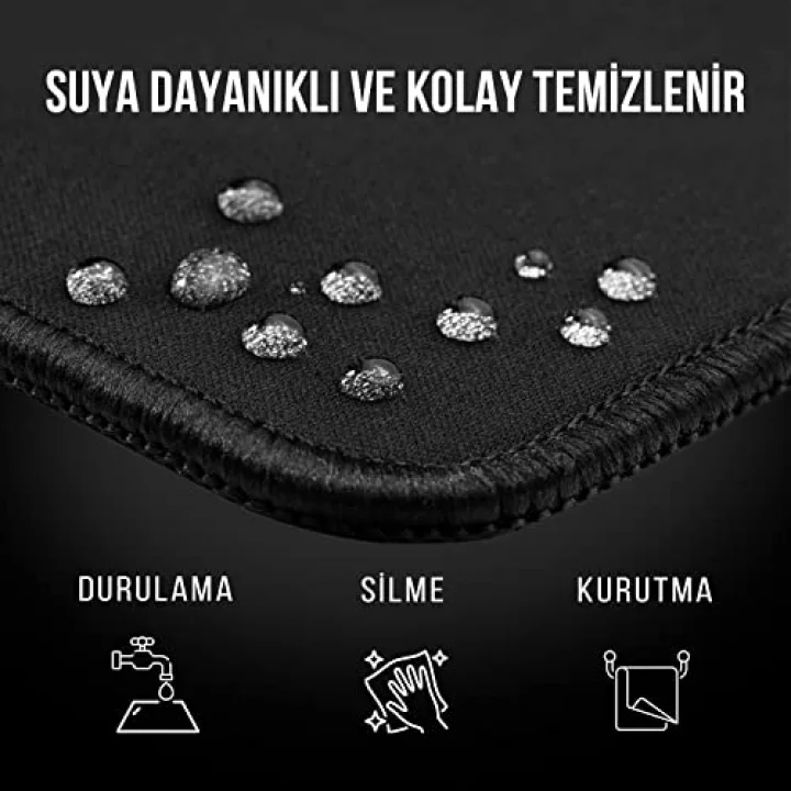 Klasse Pro Black Edition - Dikişli Kenar 70x30, 90x40, 100x50 ve 120x60 cm Oyuncu Gaming Mouse Pad (Siyah, 90x40 cm)