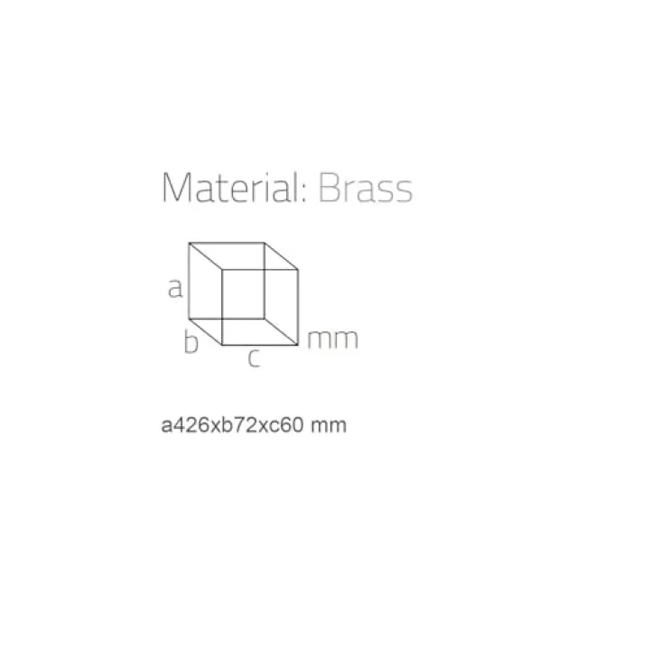Klozet Fırçası Krom Renk 426X72X60 Mm