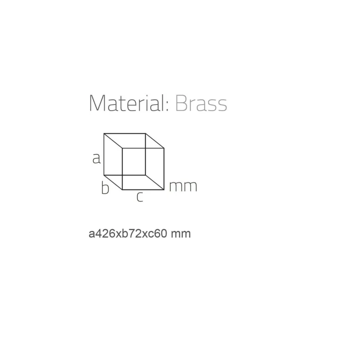 Klozet Fırçası Krom Renk 426X72X60 Mm
