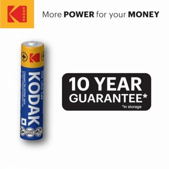 Kodak Max 20 Adet Alkalin İnce Pil-AAA-Shrink
