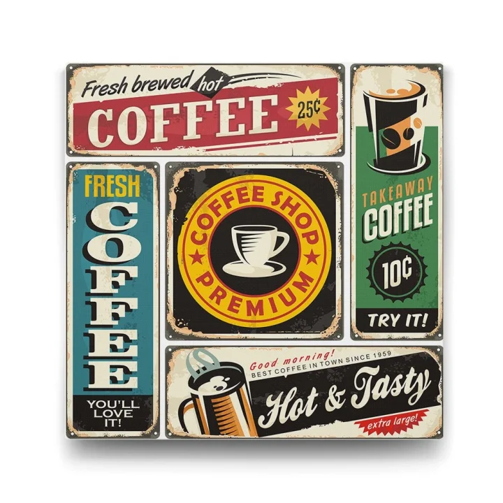 Kolaj Coffee Tablosu - 60x60cm