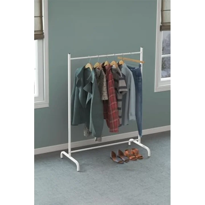 Konfeksiyon Askısı Ayaklı Askılık Elbise Askılığı Beyaz-Mocca Style
