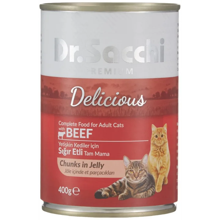 Konserve Kedi Maması Sığır Etli 400Gr