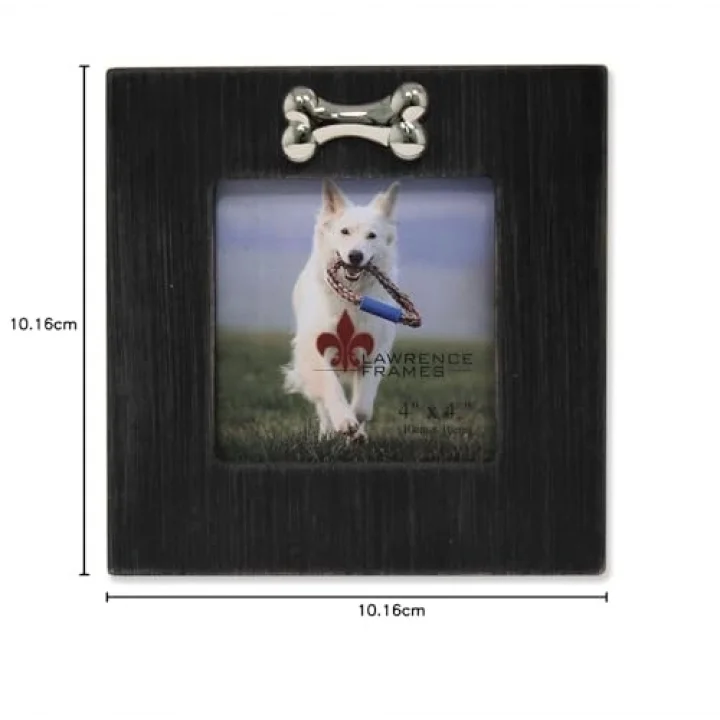 Köpek Kemikli Çerçeve, 10x10 cm, Siyah