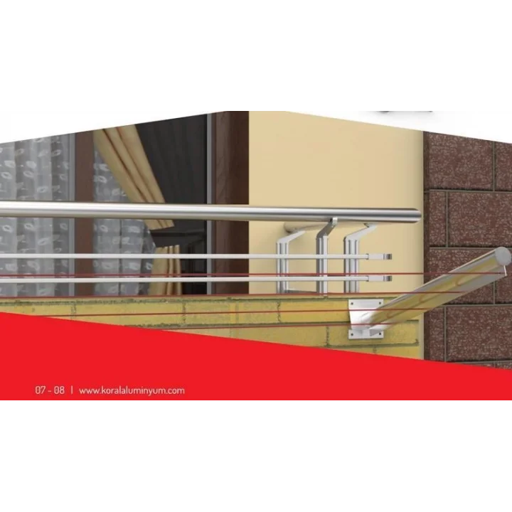 Mey İthalat® Koral Duvara Montaj Çamaşır Askılığı