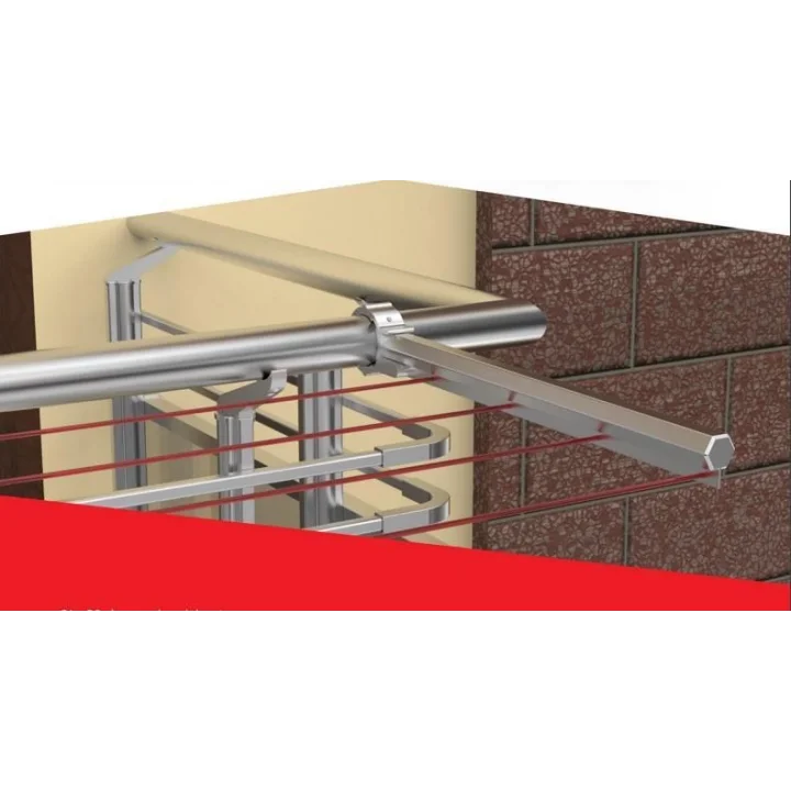 Mey İthalat® Koral Sabit Alüminyum Balkon Çamaşır Kurutmal Askılığı