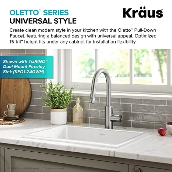 KPF-2620SFS Oletto Mutfak Bataryası, 40 cm, Noktasız Paslanmaz Çelik
