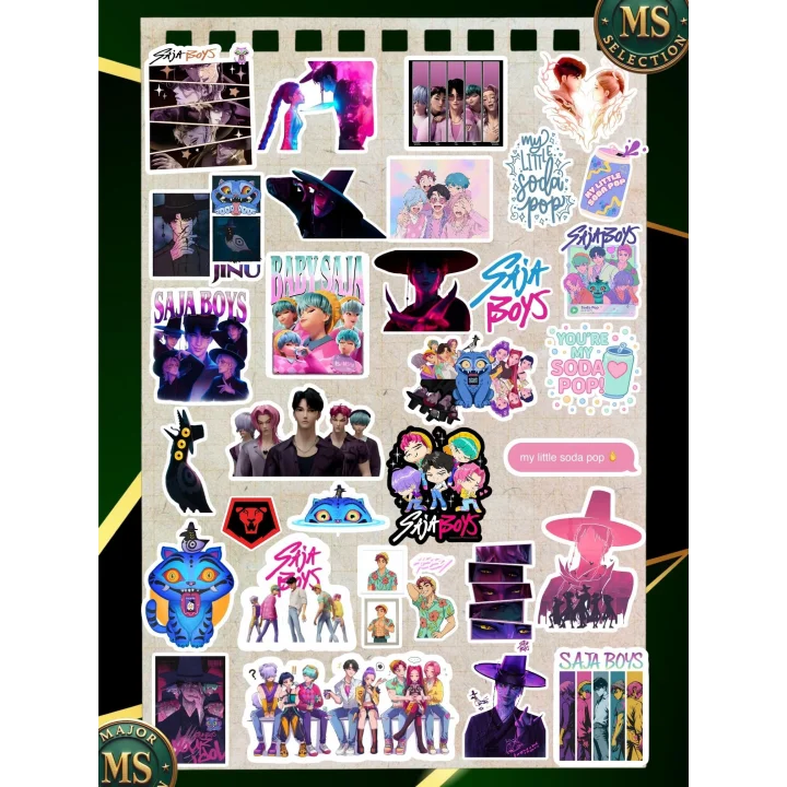 Kpop Demon Huntrix Saja Boys Sticker Seti 31 Adet Suya Dayanıklı