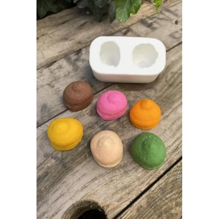 Krema İkili Mum Kalıbı (Silikon)