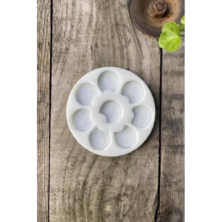 Kremalı Bisküvi Büyük Sekizli Mum Kalıbı (Silikon)