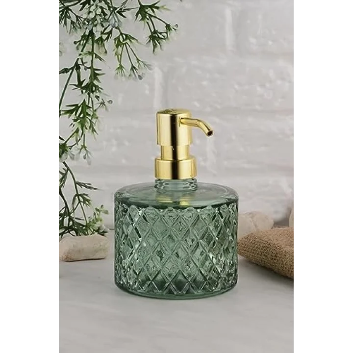 Kristal Cam Sıvı Sabunluk - Mint Yeşil (Mint Yeşil)