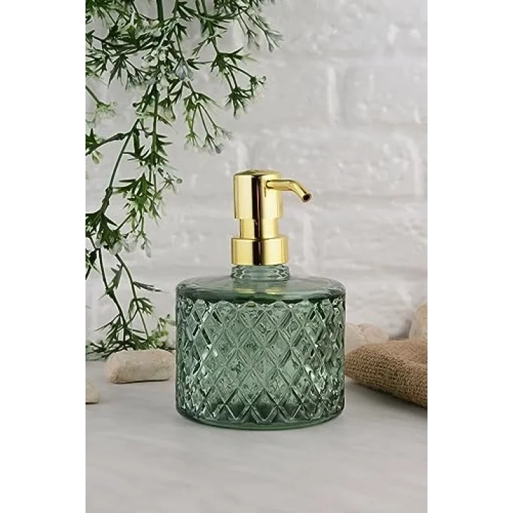 Kristal Cam Sıvı Sabunluk - Mint Yeşil (Mint Yeşil)