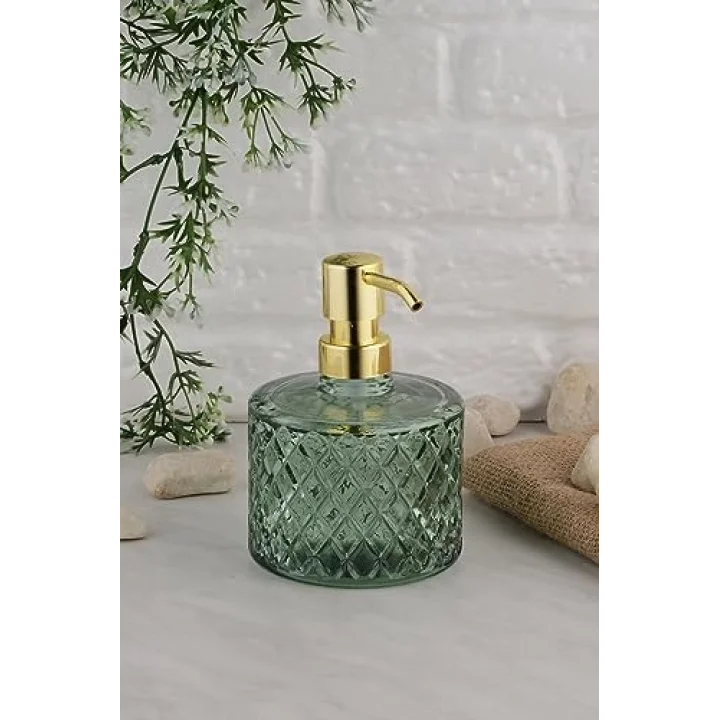 Kristal Cam Sıvı Sabunluk - Mint Yeşil (Mint Yeşil)