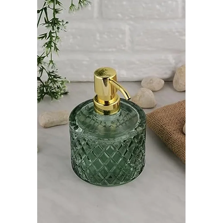Kristal Cam Sıvı Sabunluk - Mint Yeşil (Mint Yeşil)